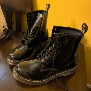 COPY - Doc Martens Black patent boots